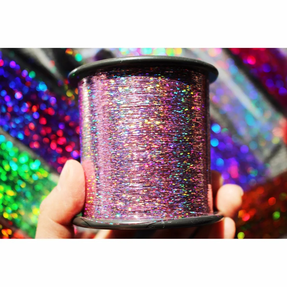 10 colors Flashabou/ Holographic Tinsel Fly Tying Material Flash Tinsel 