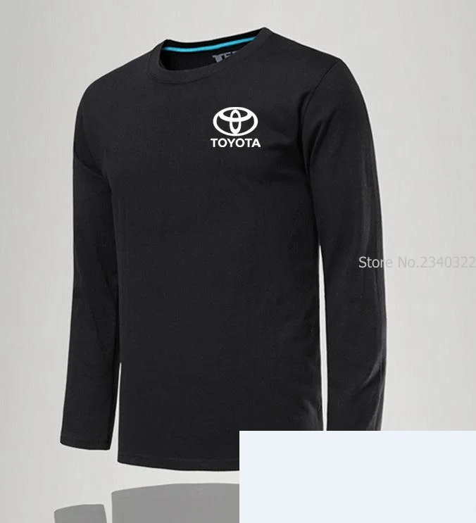 

Men's Fashion Round Neck Long Sleeve toyota T-shirt Male Clothes Life T shirt Tee Shirts Tops