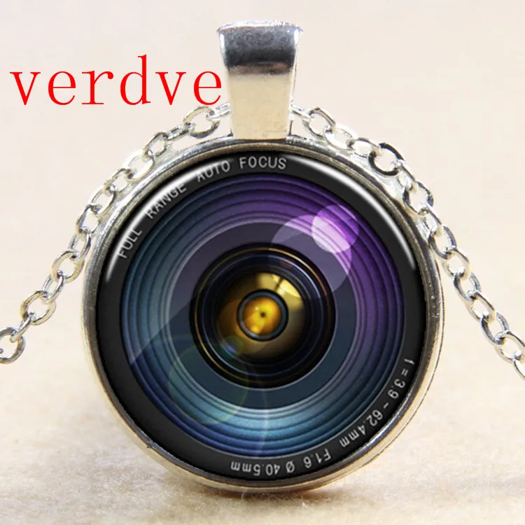 

Vintage Camera Lens Necklace, Round Pendant, Photo Pendant, Jewelry Art gift for Hipster Photographer