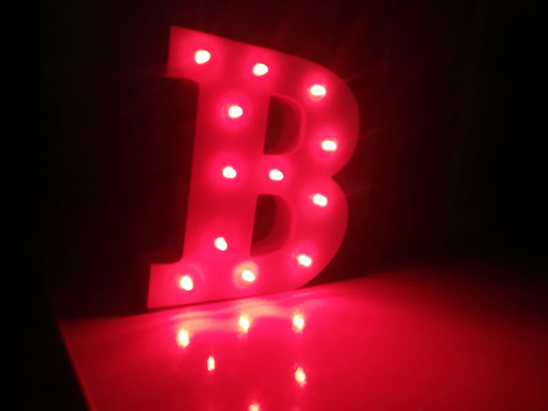 

Free Standing Red Light Up Letters 6.5 "HighLetter Light, Marquee Letters, Wall Mounted Wedding Letters