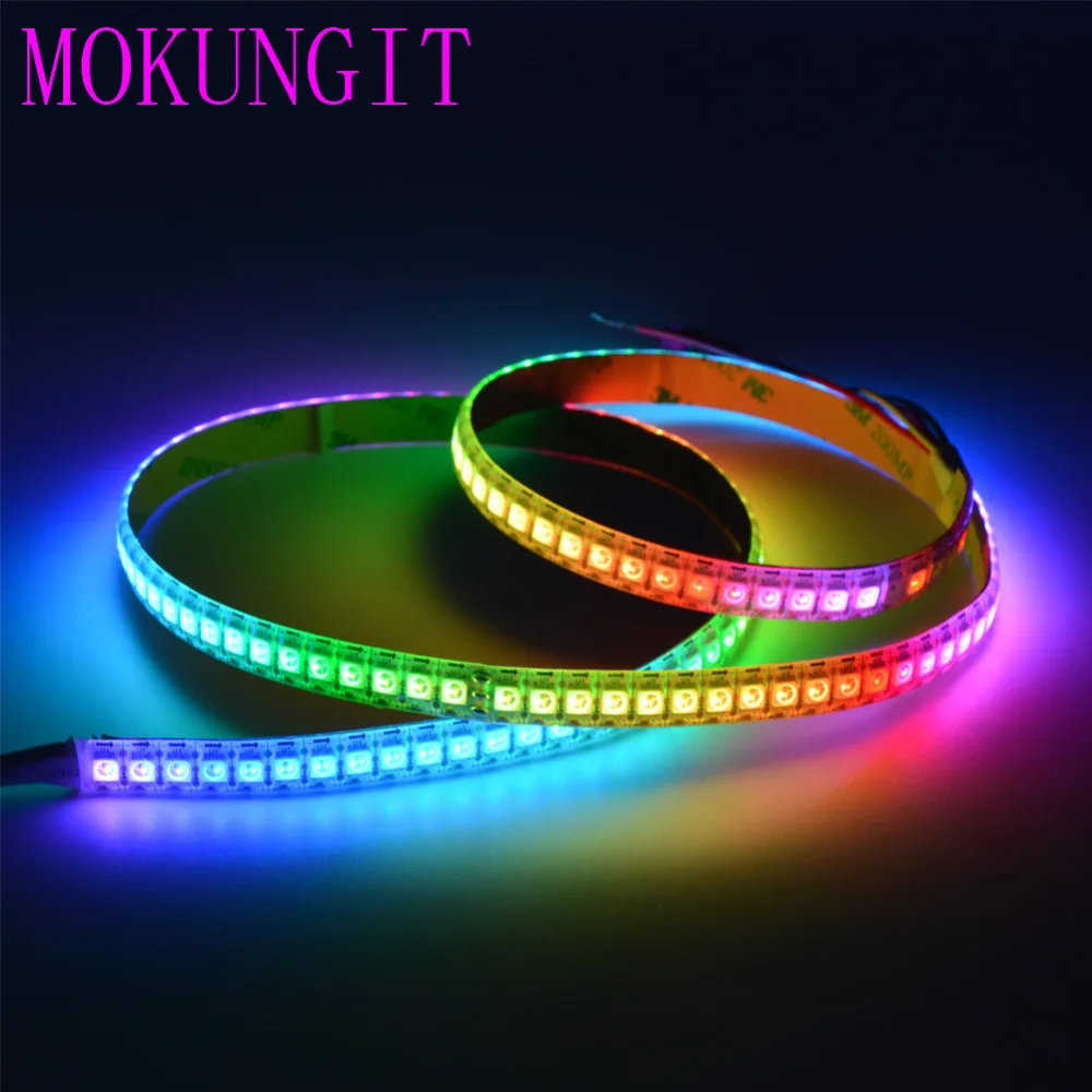 Быстрая доставка 20X1M DC5V SK6812 WS2812B 144 светодиодов/m черный и белый SMD 5050 RGB Мечта