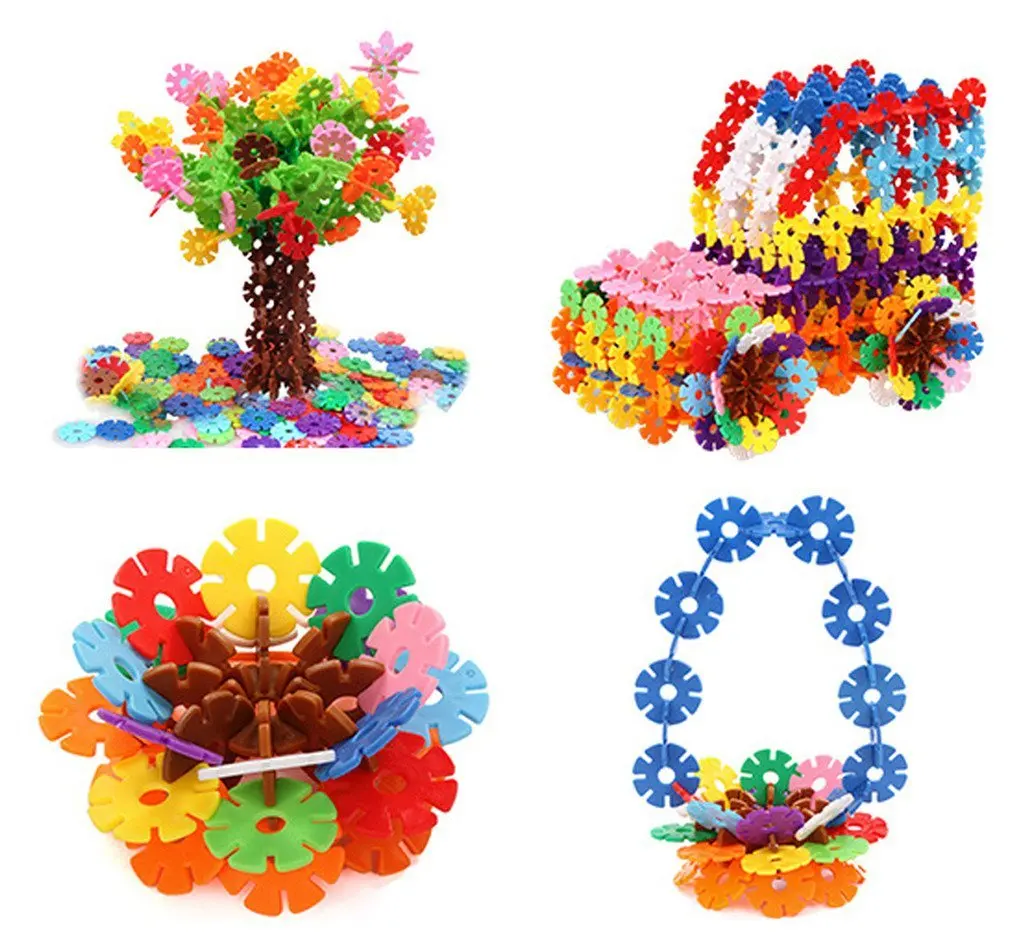 

S13459 JingQ M Size Snowflake Block Construction Assembling Toy DIY Block Educational Jigsaw for Baby Children Kids FS