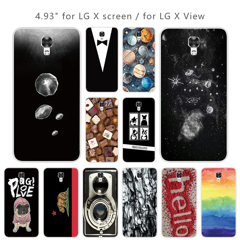 Роскошный цветной чехол для экрана LG X мягкий силиконовый View/X задняя крышка