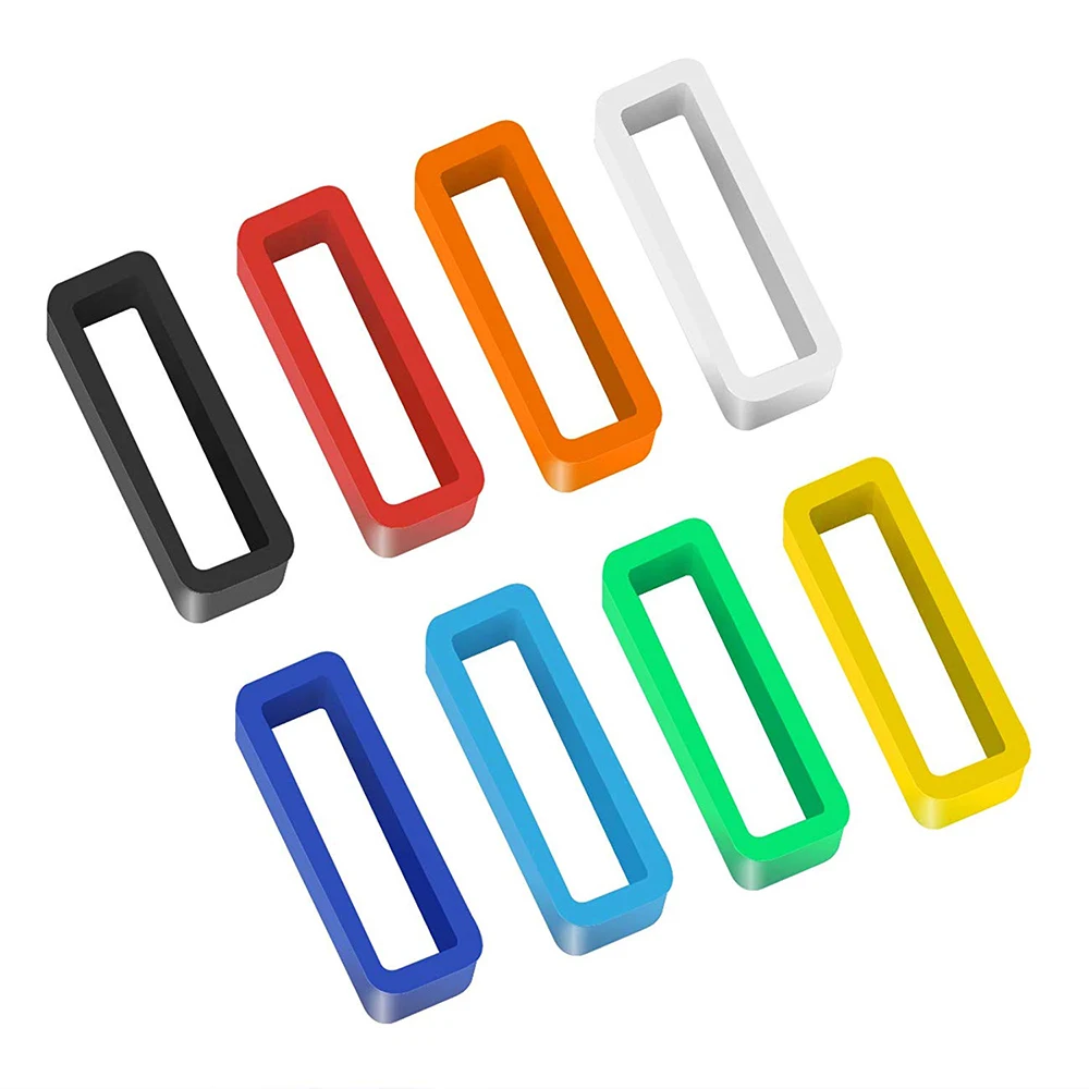 

8 Pack Rubber Replacement Watch Band Strap Loops Silicone Watch Strap Keeper Retainer Holder Loop 16mm 18mm 20mm 22mm with Tools