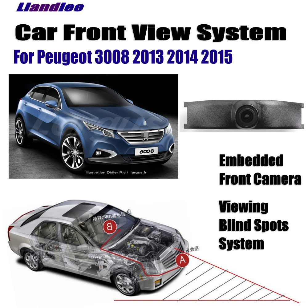 

Автомобильная Камера Переднего Вида для Peugeot 3008 2013 2014 2015 не заднего вида парковочная камера HD CCD ночное видение