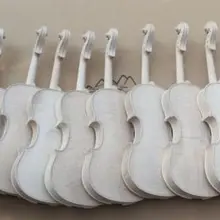 20 шт. 4/4 скрипка незавершенная Кленовая задняя русская ель Топ, белая скрипка