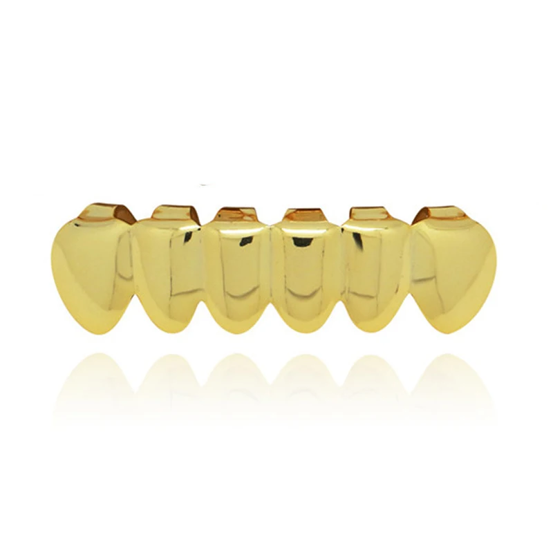 В Стиле Хип-хоп, золотые зубные грили, верхние и нижние грили, зубные, в стиле панк, зубные шапки, косплей, вечерние, зубные грили, ювелирное изделие, подарок XHYT1001 - Окраска металла: gold bottom