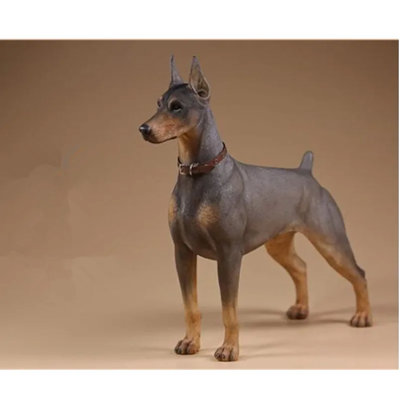 Статуя Doberman Pinscher, имитация животного, 1/6, солидер, статуэтка из смолы, искусство и ремесло, аксессуары для украшения дома L3403