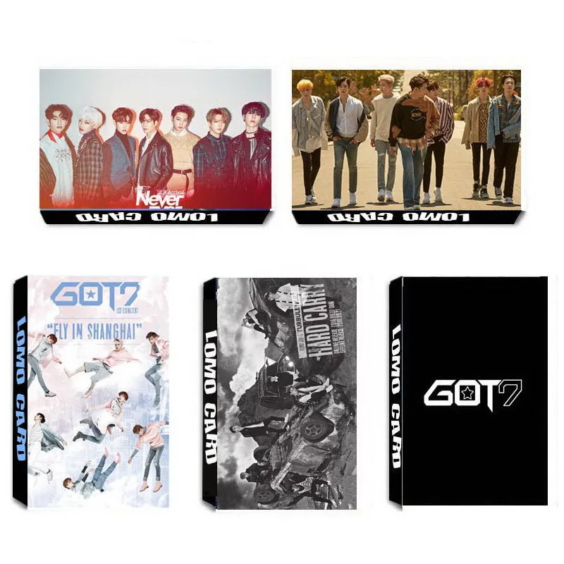 

KPOP GOT7 Album Self Made Paper Lomo Card Photo Cards Poster HD Photocard Fans Gift Collection