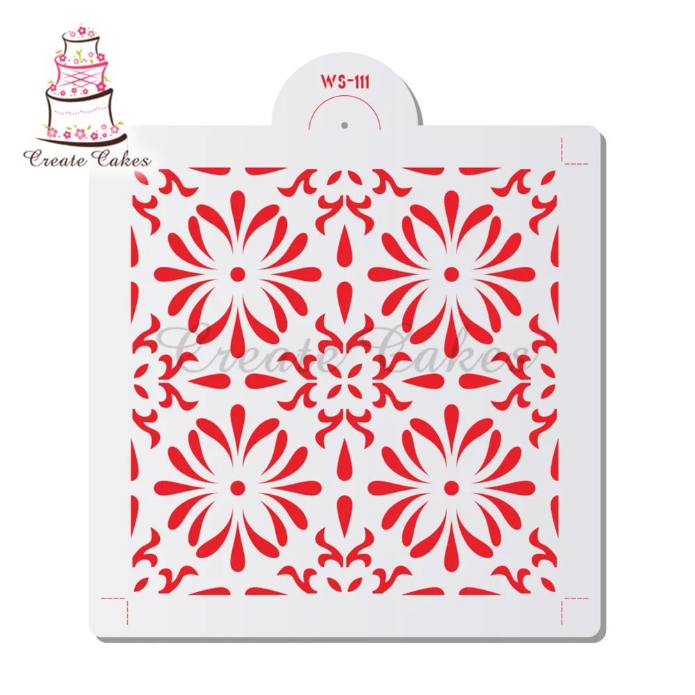 European style Hollow Flower Pattern Wall Stencil For Wall Painting ...