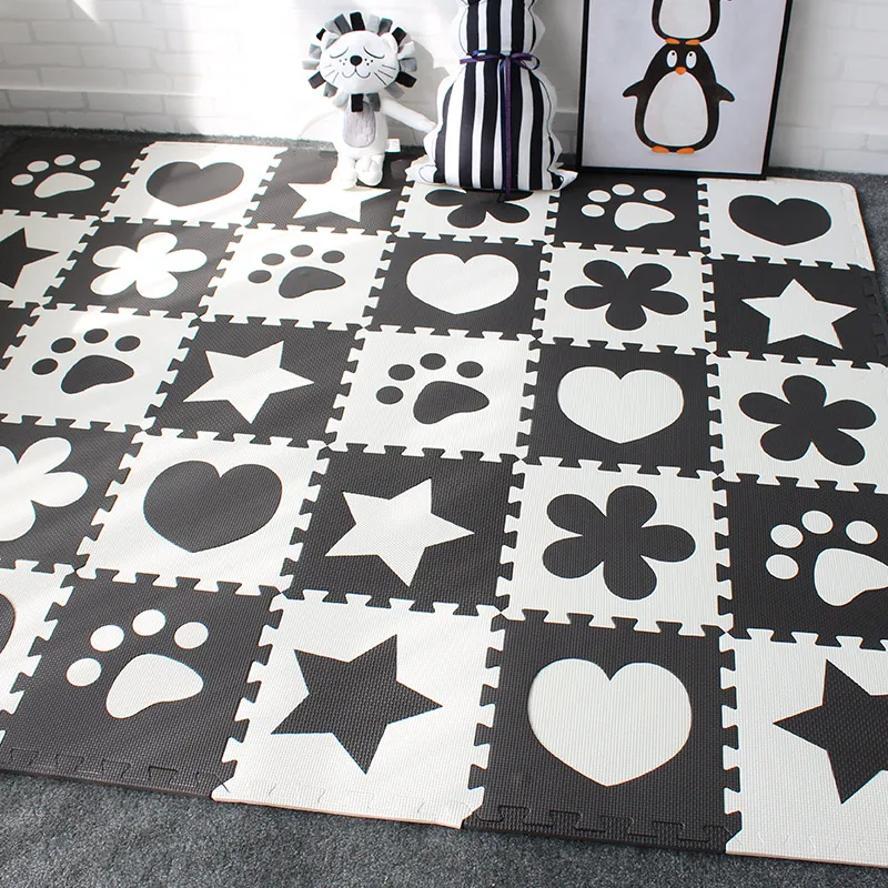 

Baby Developing Mat For Newborns EVA Foam Carpet Gaming Mat For Children Playground Kids Rug With Border 30x30cm 10pcs Per Set