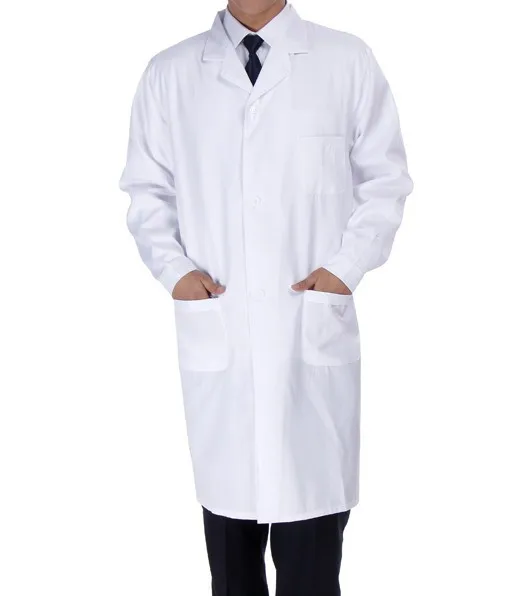 Бесплатная доставка Спецодежда медицинская белое пальто Костюмы услуги врача равномерное медсестра Костюмы с длинными рукавами