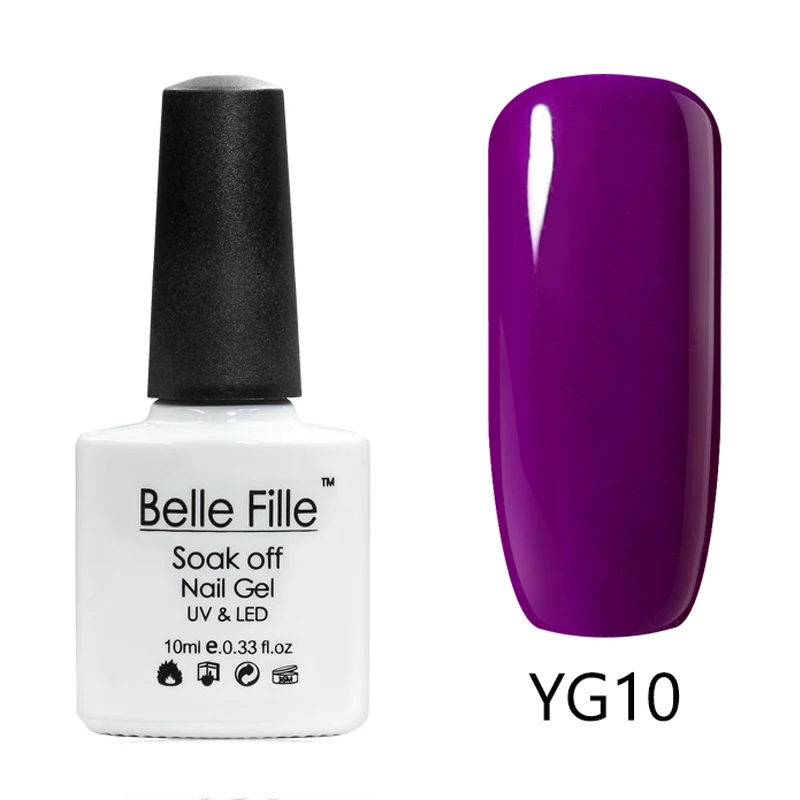 Belle Fille гель лак для ногтей маникюрный Soak Off неоновый UV Gel Nail Art Полупостоянный 10