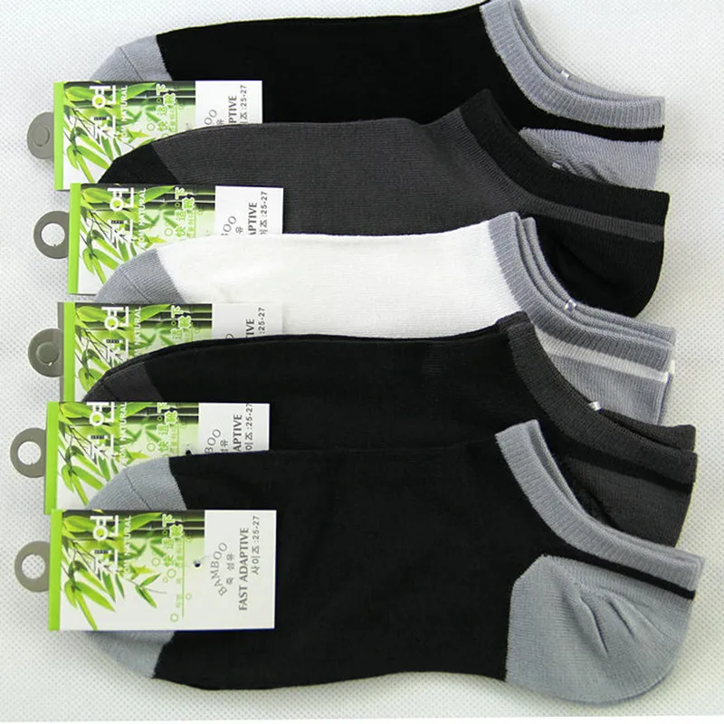 Image 5Pair High Quality Men Bamboo Socks Male Colorful Casual Summer Short Socks Man Fashion All Match Ankle Socks Men Dress Socks