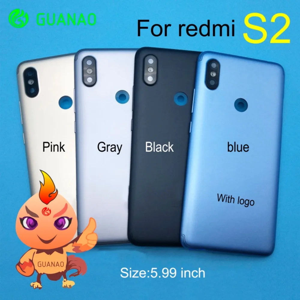 RedmiS2 RedmiY2 корпус для Xiaomi Redmi S2 Y2 батарея задняя крышка Корпус задняя дверь камера стекло объектив Ремонт Запчасти