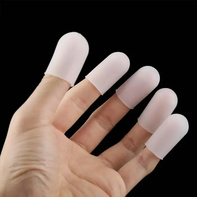 5pcs Silicone Finger Protector Sleeve Insulation Anti skid Thumbs