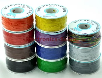 

One Roll 30AWG Wire Wrapping Wire, Tinned Copper Solid, PVC insulation.