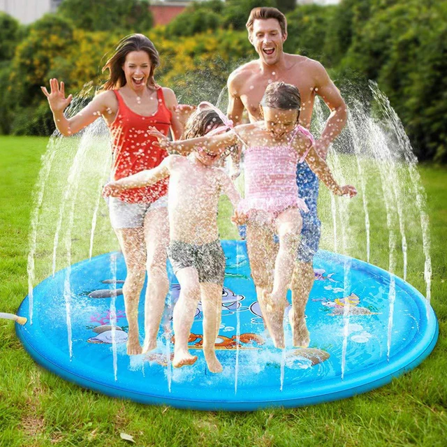 $US $23.05  170cm Kids Baby Play Water Mat Games Beach Pad Lawn Inflatable Spray Water Cushion Children Party T