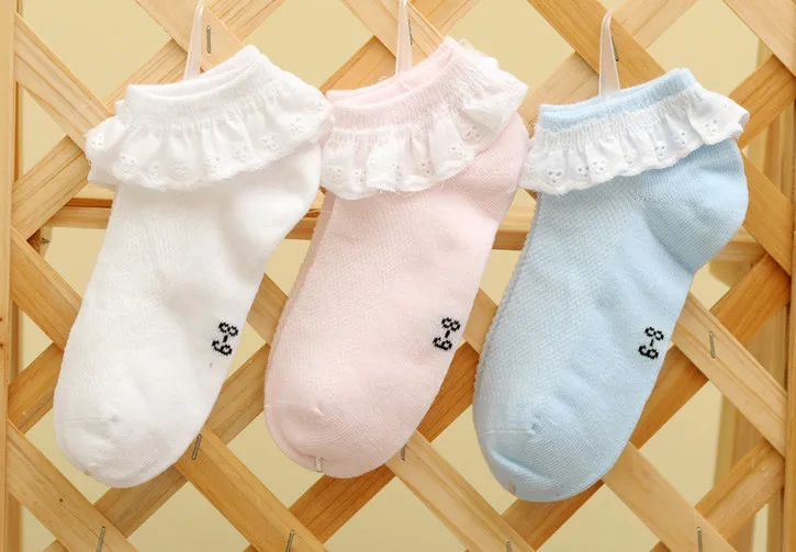 5 пар/лот хлопковые носки для девочек Детские Модные дышащие кружевные сетчатые носки принцессы летние От 2 до 12 лет Детские Подарки
