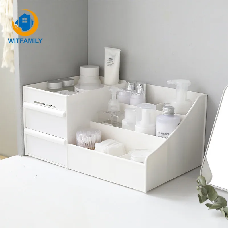 

Large Capacity Cosmetics Storage Box House Organizer Drawer Cosmetics Dresser Skin Care Shelf Mobile Phone Sundry Container