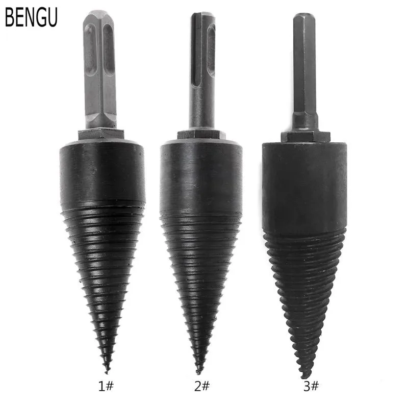 

Firewood Machine Drill Wood Cone Reamer Punch Driver Drill Bit Split Drilling Tools 130x32mm