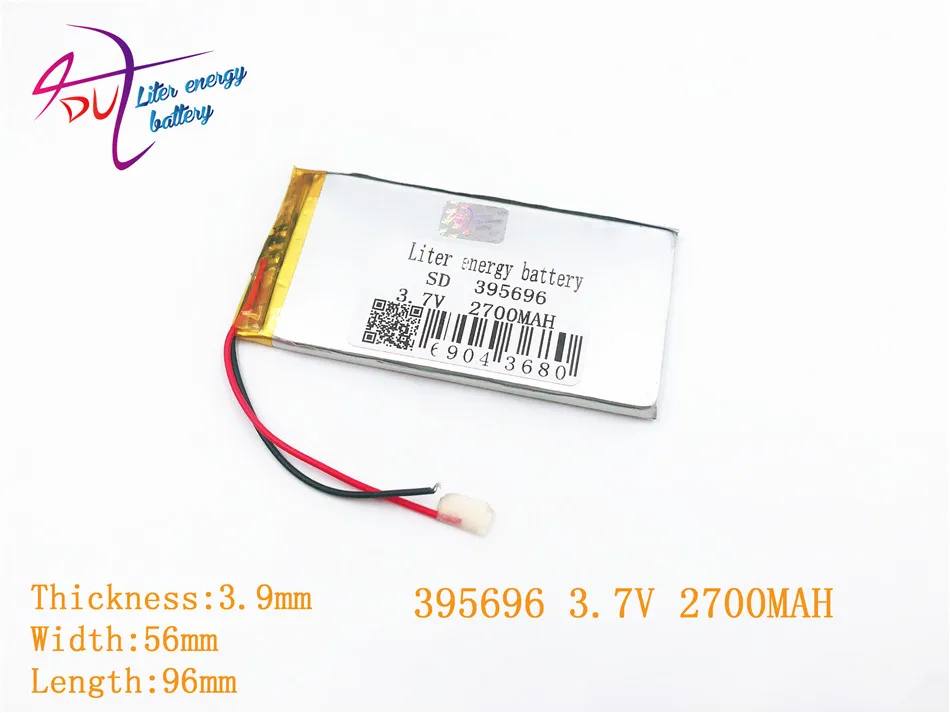 

A new MP3 / MP4, bluetooth, GPS, such as lithium polymer battery 395696 3.7V 2700MAH 405595 capacity credit sales