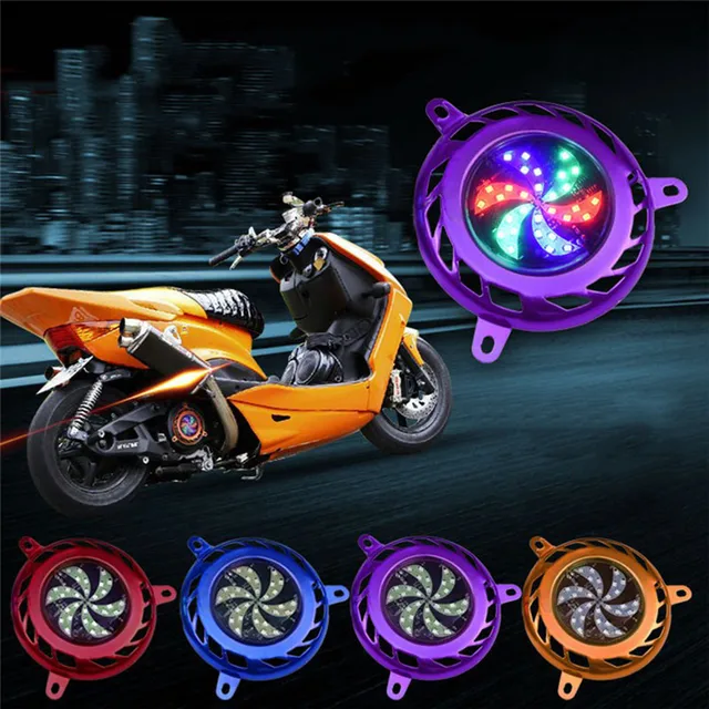 Motorfiets Scooter Motor Led verlichting Koelventilator Cover Frame ... Motorfiets Scooter Motor Led verlichting Koelventilator Cover Frame ...