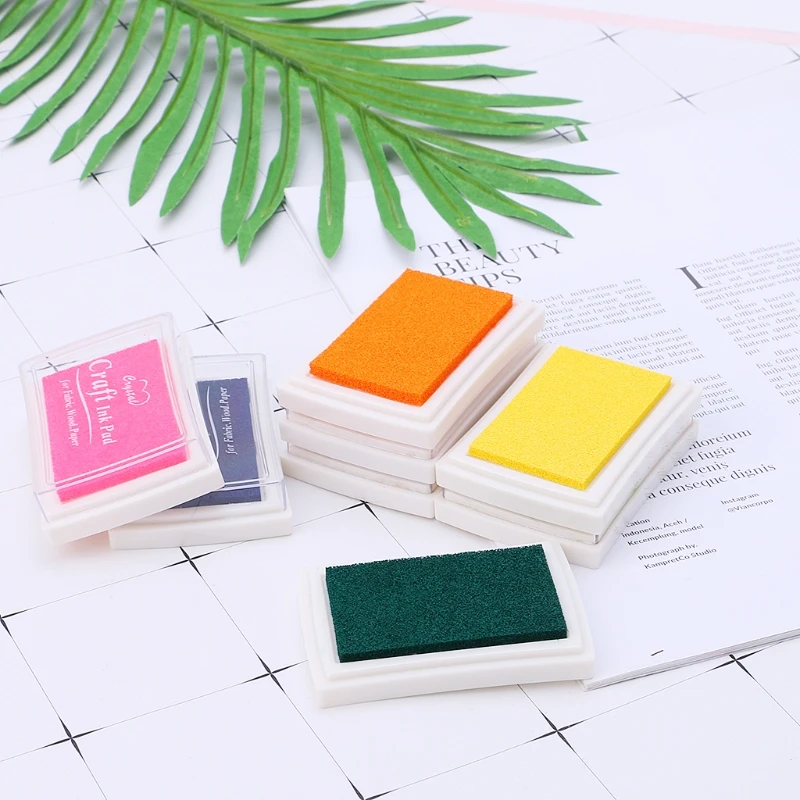 

Colorful Oil Ink Pad Rubber Stamp Partner Craft DIY Scrapbook Rainbow Decoration
