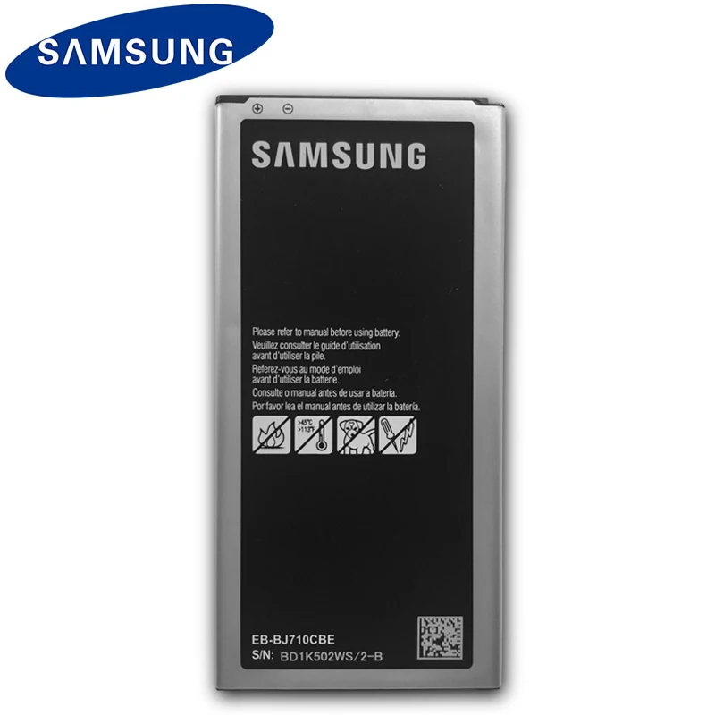 Samsung Original Replacement Battery For Galaxy J7 2016 Edition J710 J710F J7108 J7109 EB-BJ710CBE 3300mAh Mobile Phone Battery