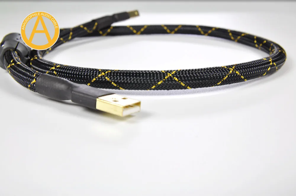 Cabo de Áudio Condutor de Espessura Usb tipo a para tipo b Cabo Hifi Ofc Sliver Chapeado Dac Compute Laptop Usb 6n Uc01 - Image 4