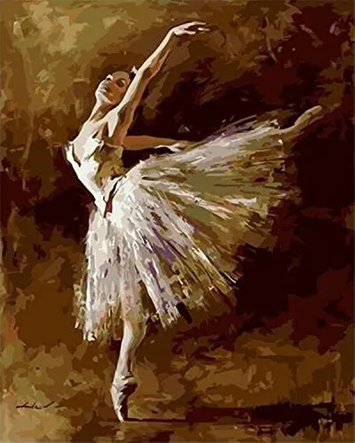 

high quality Handmade Ballet Dancer Picture Modern Abstract Palette Knife Oil Painting On Canvas For Living bed Room Home Decor