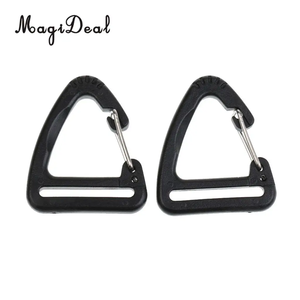 MagiDeal 10 Pcs Plastic Buckles Hook Climbing Carabiner Hanging Keychain Link Strap for Outdoor Camping Mountaineering Equipment