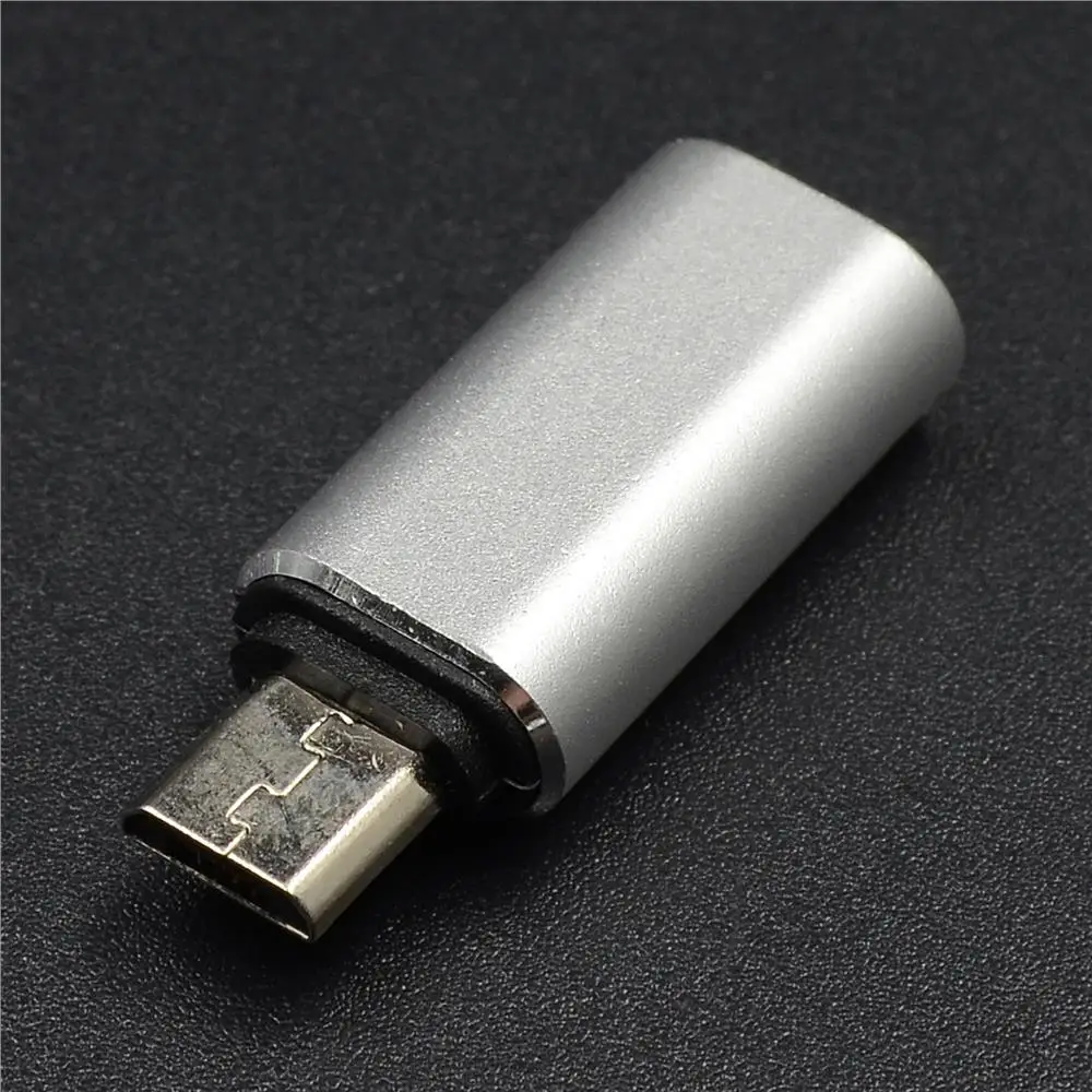 Металлический type-C Женский к Micro USB Мужской адаптер, для MicroUSB Мужской к type-C Женский адаптер