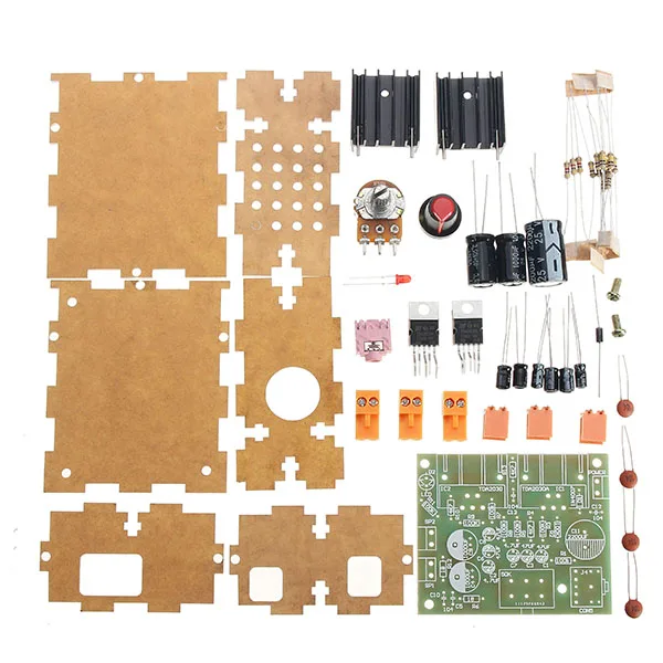 

DC12V 2.0 Dual Channel TDA2030A Power Amplifier DIY Kit Electronic Board AC/DC Power Supply Module With Housing