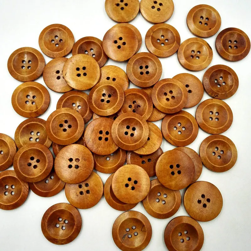 

Hot 50 Pcs Wooden 4 Holes Round Wood Clothes Repair Sewing Buttons for Sewing Scrapbooking DIY Craft XJS789