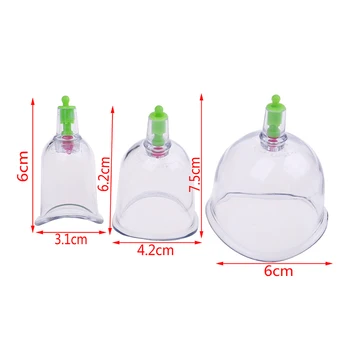 

3pcs/set Effective Healthy Cupping Therapy Cups Body Massager Set Chinese Medical Vacuum Cupping Suction Therapy Device