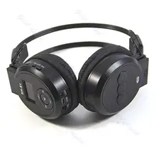 Черный спортивный MP3 плеер ЖК-дисплей складной Беспроводной наушники гарнитуры FM радио TF карты