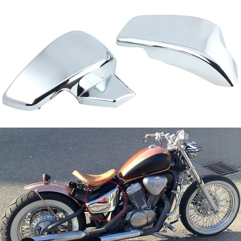 

Chroming Battery Side Covers For Honda VT 600 Shadow VLX Deluxe 2007 Steed 400 / 600 1988 1990 1997 Steed 400VLS 1998