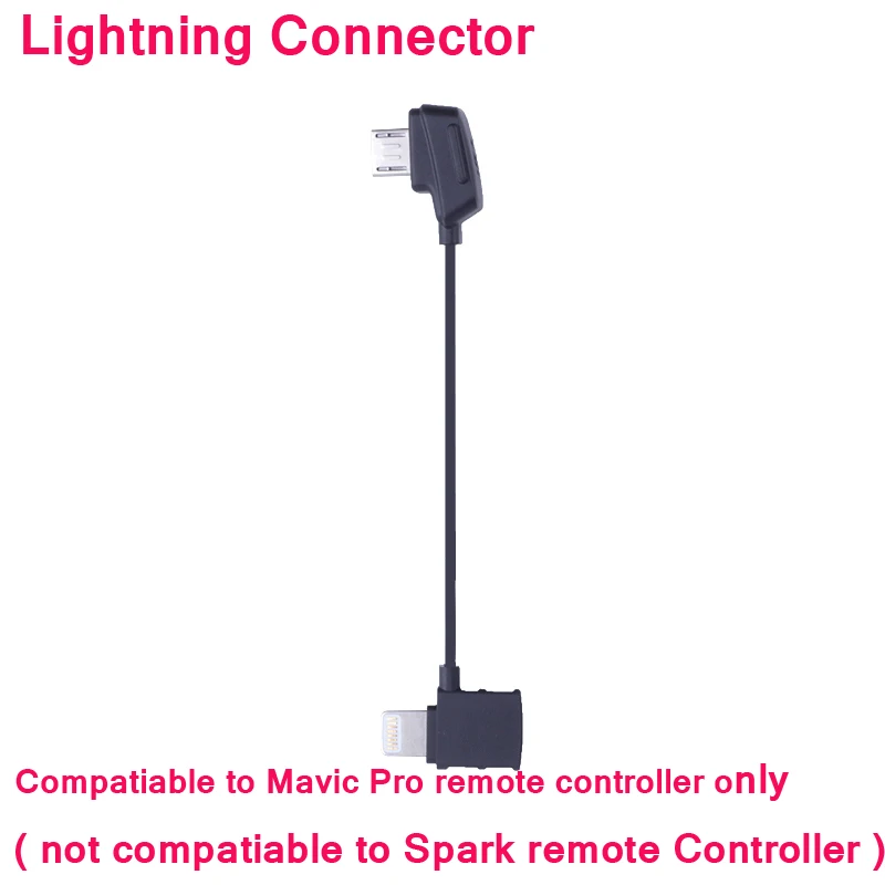 

DJI Mavic RC Cable ( Lightning Connector ) for Connect IPhone to Remote Controller Mavic Pro Original Accessories