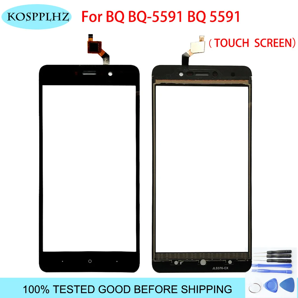 Сенсорный экран для BQ 5591 Черный сенсорный дигитайзер передняя стеклянная линза