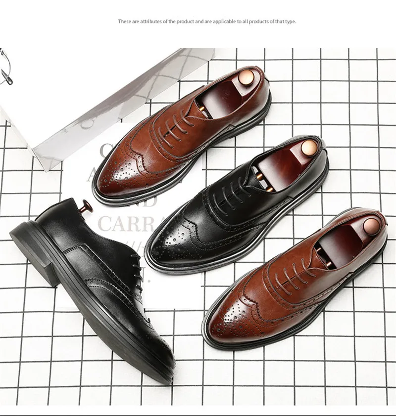 Фирменная мужская обувь Формальные Кожаные Классические Бизнес офисные туфли Для мужчин элегантный Для мужчин s острый носок платье обувь