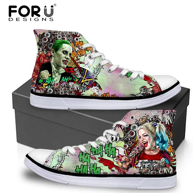 FORUDESIGNS Harley Quinn High Tops Canvas Shoes Mens, Men