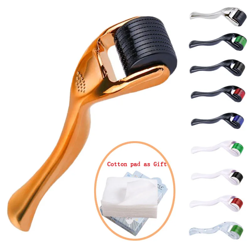 

Face Massage Roller 540 Micro Needle Therapy Derma Roller Titanium Facial Exfoliating Tool Skin Exfoliator Care Facial Massager