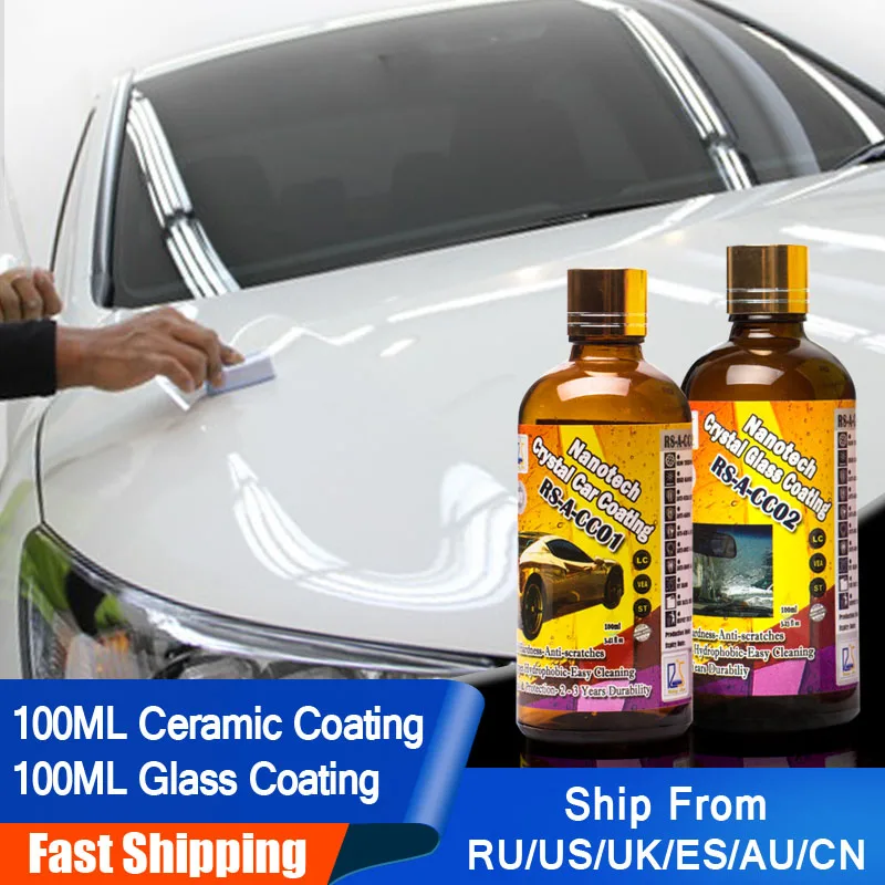 Liquid Glass Car Paint Care 9H Nano Ceramic Car Coating Pro Auto Polishing Wax Anti Rain Liquid Car Glass Water Repellent Spray