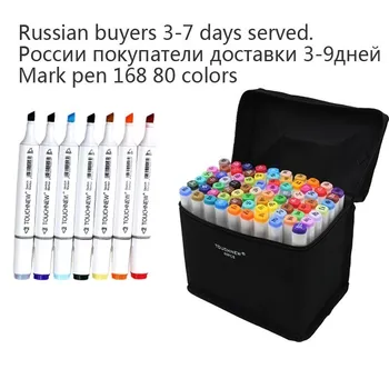 

Colors Art Markers Brush Pen Sketch Alcohol Oily Markers Dual Head Manga Drawing Pens Art Supplies