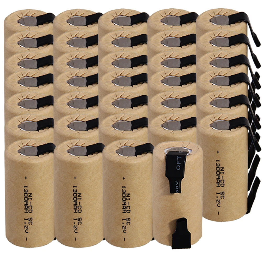 

Lowest price 34 piece SC battery 1.2v batteries rechargeable 1300mAh nicd battery for power tools akkumulator
