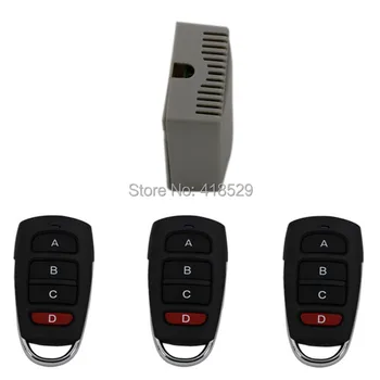 

Remote Control Switches, DC12V 4CH Relay Receiver 150m, Remote Controller, 3 Transmitter+ 1 Receiver SKU: 5020
