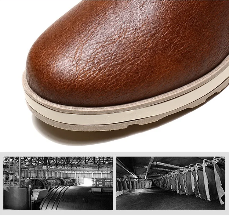 2018 new Genuine Leather Men Boots Winter Man Casual Shoes with Fur Warm Fashion Ankle Boot Men's Snow Shoe Work Vintage Male (4)