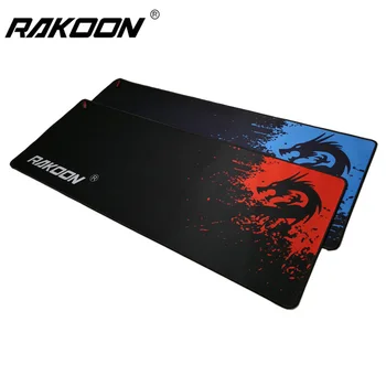 

Rakoon Professional Gaming Mouse Pad Blue/Red Dragon 300x800mm PC Laptop Desktop Computer Mousepad Mat for Dot 2 Lol CSGO Gamer