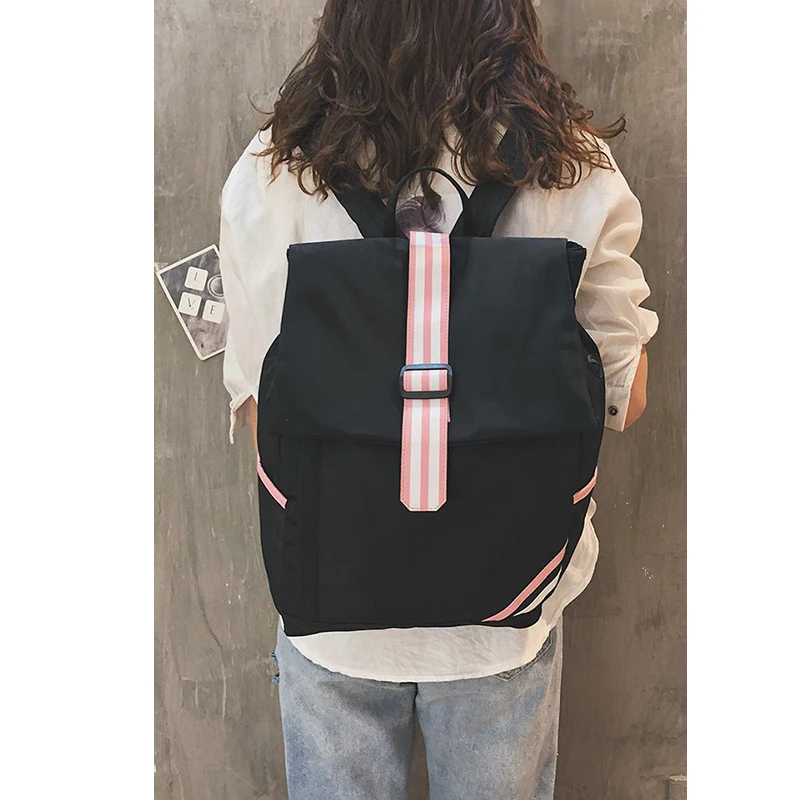 

Woman Nylon backpacks female vintage bag fashion backpacks for teenage girls retro College student school bags fabric knapsack